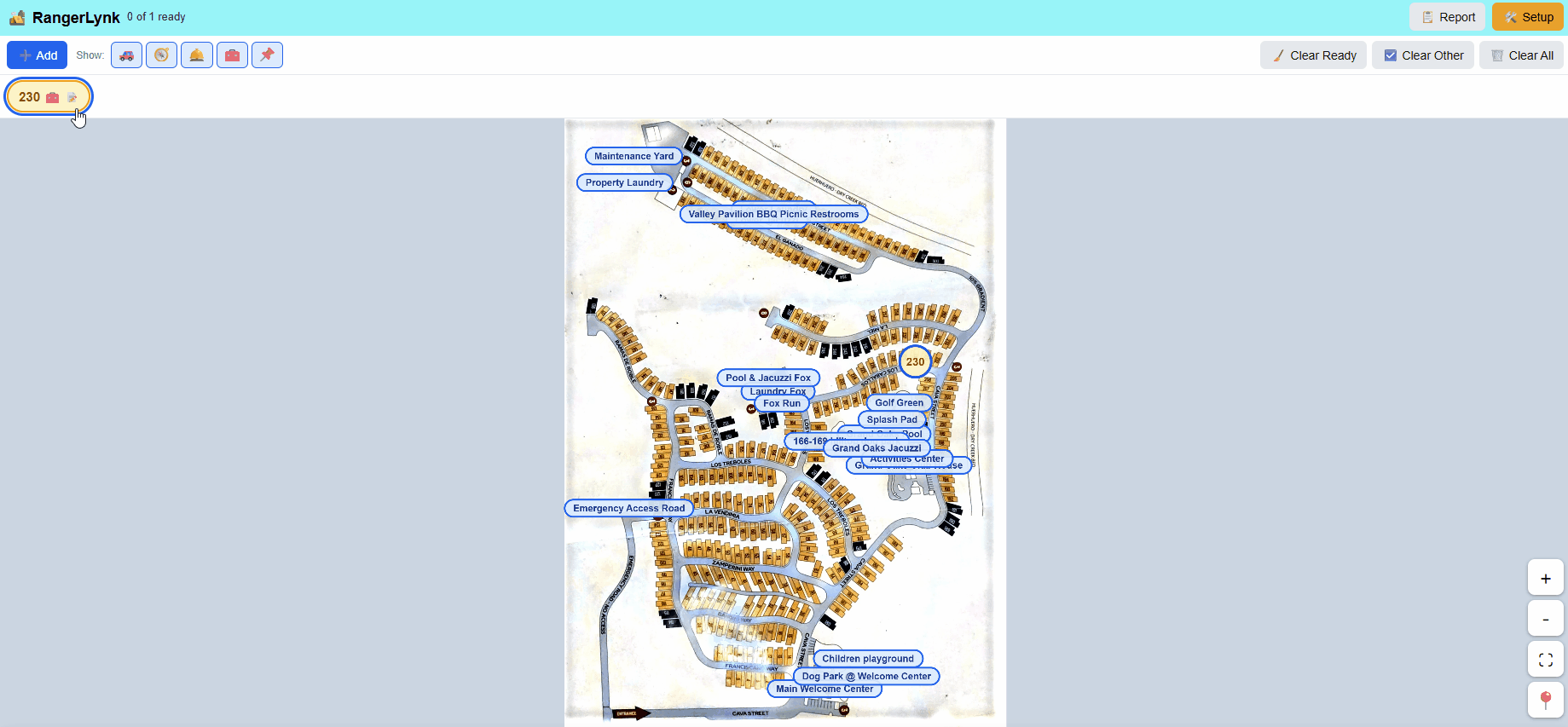 RangerLynk — completing a task and marking the site ready for guest